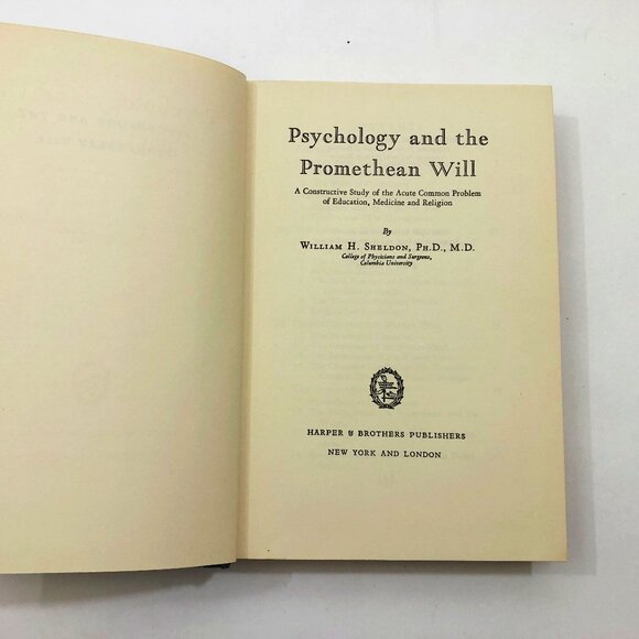 Vintage Psychology and the Promethean Will William H. Sheldon 1936 HBDC - Picture 7 of 11
